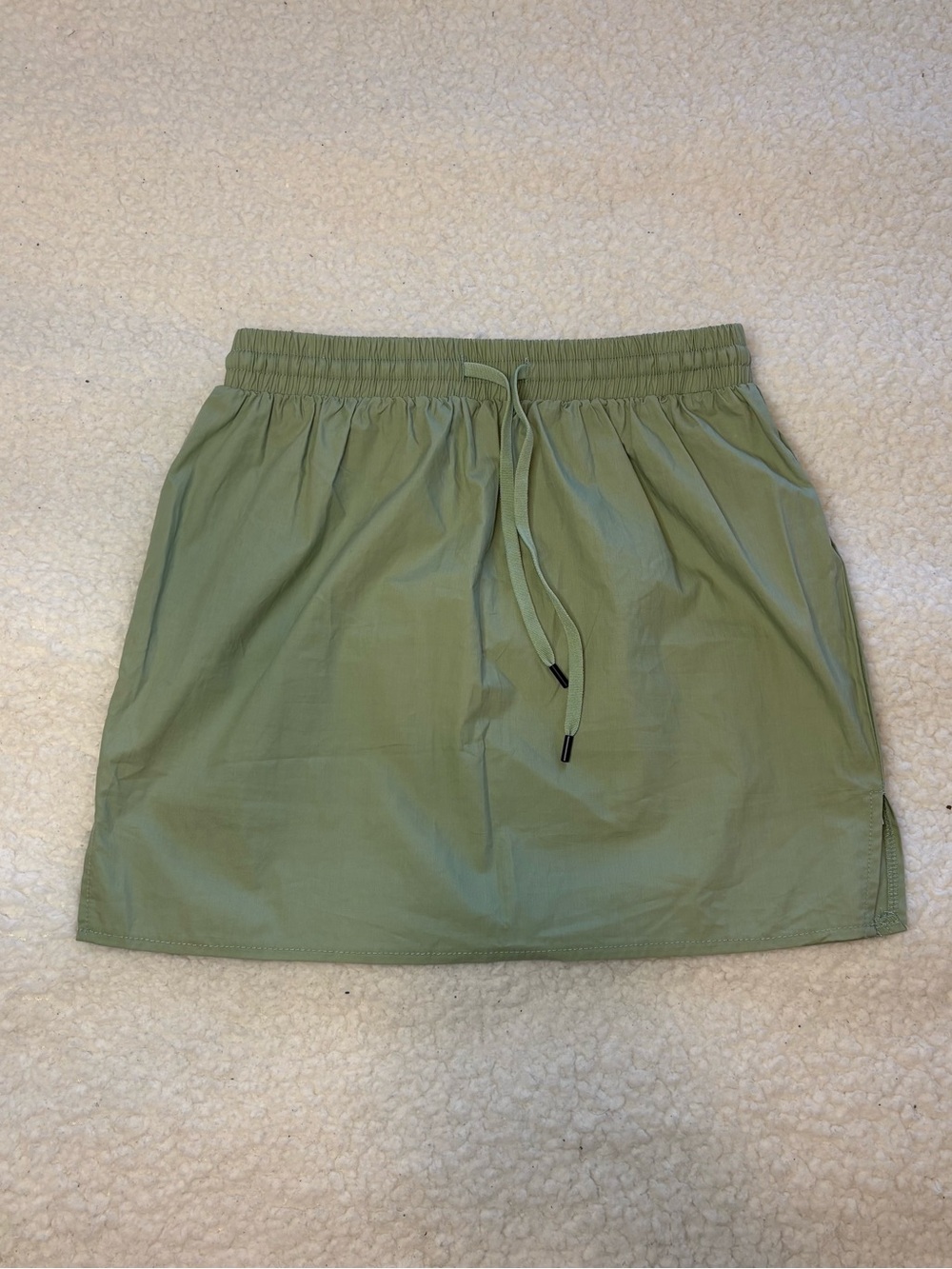 PrettyLittleThing Women Green Nylon Parachute Mini Skirt